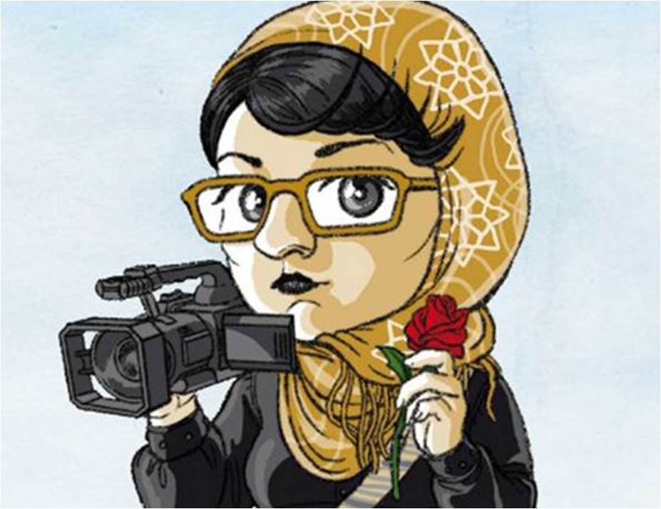 Two women behind graphic novel showing life in Yemen